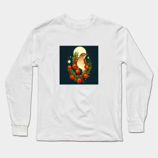 Song thrush & English yew 🌾 Long Sleeve T-Shirt